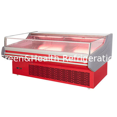 Stainless Steel Meat Display Freezer with Automatic Defrost and LED Light for Fresh Meat Showcase