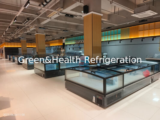Supermarket Island Freezer Commercial Combined Display Freezer for Frozen Food