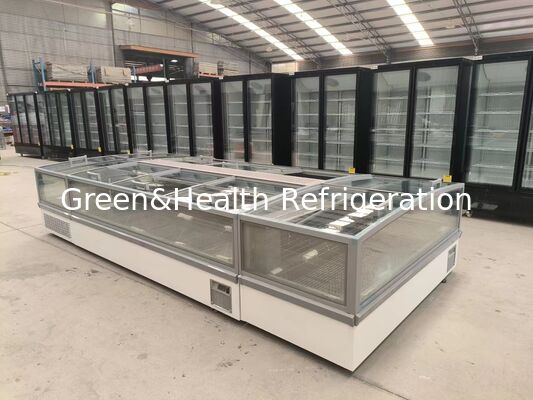 Supermarket Energy Saving Frozen Food Combined Commercial Display Freezer Chest Freezer With Automatic Defrost