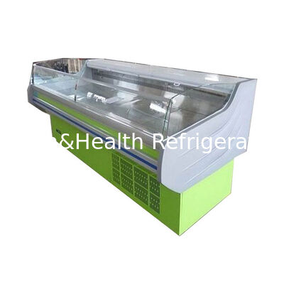 Stainless Steel Meat Display Freezer with LED Light and Automatic Defrost for Commercial Use