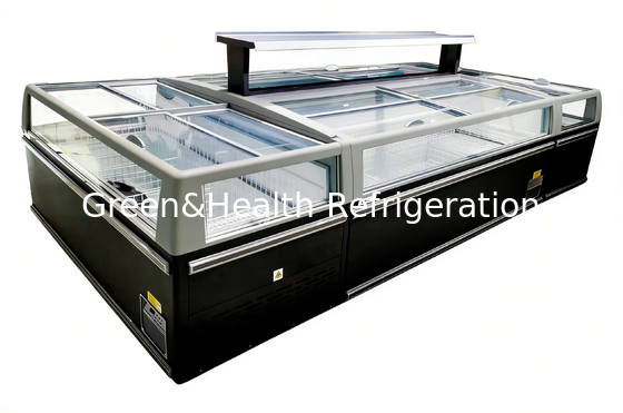 Supermarket Island Freezer designed to optimize supermarket frozen food storage with easy access and energy efficiency