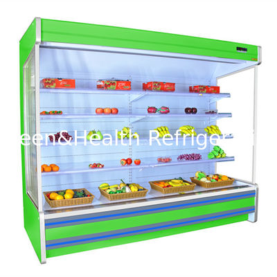 Supermarket Open Chiller Remote Compressor Air Cooling Upright Multideck Refrigerator