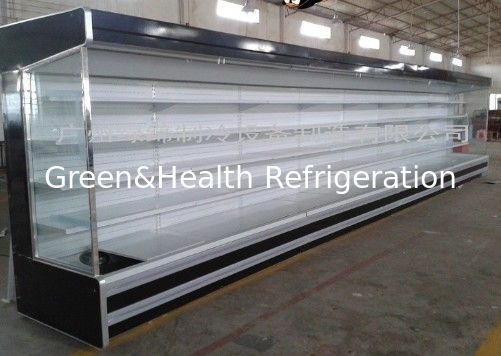 Large hypermarket commercial refrigerators Chiller With Multideck Showcase / Meat Counter