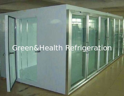 Glass Display Walk In Chiller With CE Certification For Hypermarket