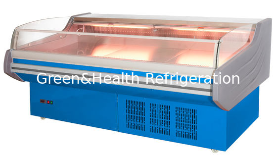 Open Type Meat Display Freezer For Seafood Panasonic Compressor