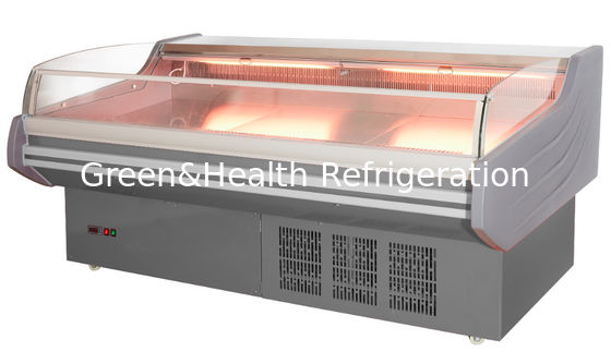 Restaurant Deli Display Refrigerator  2m 3m Open Fresh Meat Display Cooler Counter