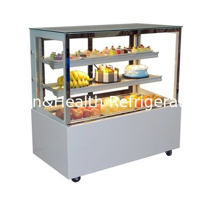 Curved Glass Cake Display Freezer  / Bakery Refrigerator Showcase CE RoHS