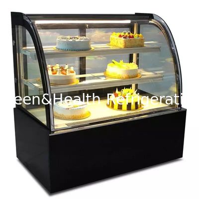 Green & Health Curved Glass Bakery Cake Display  Freezer With 500L