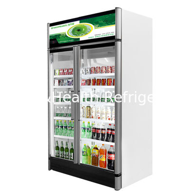 Efficient Upright Glass Door Freezer With Lamp / Beverage Display Chiller
