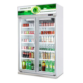 Luxury Aluminum Commercial Display Freezer / 2 Door Supermarket Upright Display Fridge