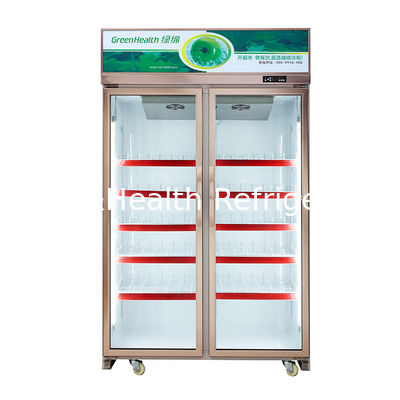 Gold Color Door Plug In System Commercial Beverage Cooler With Low Temperature