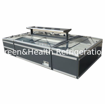 Free Combination Horizontal Display Island Freezer Auto Defrost For Supermarket