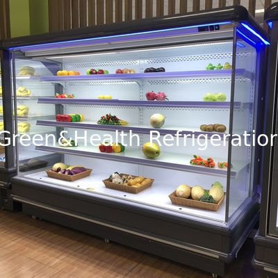 6.5ft Wide Compressor Outside Multideck Display Refrigerator With Blue LED Lighting