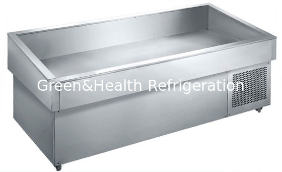 Commercial Open Type Deli Display Refrigerator Self Service Counter White Color