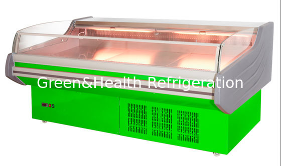 Remote commercial Open Front Meat showcase Butcher refrigeration Equipment seafood display counter