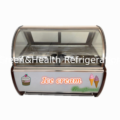 50Hz Shop Gelato Ice Cream Dipping Cabinet With Danfoss Compressor