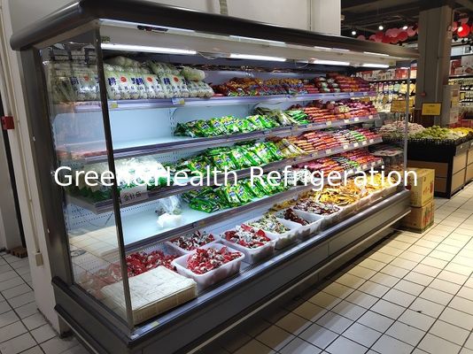 60Hz Multideck Open Fridge For Tomato And Coconut High Efficiency