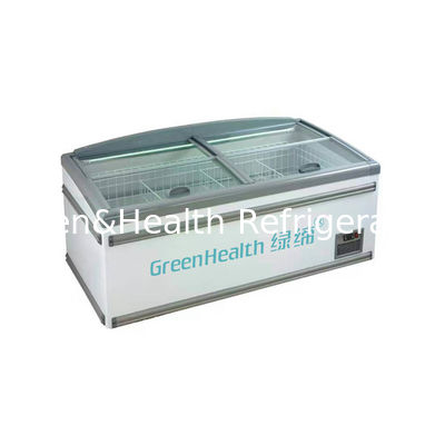 Carrel Controller Combine Commercial Display Island Freezer With Sliding Doors