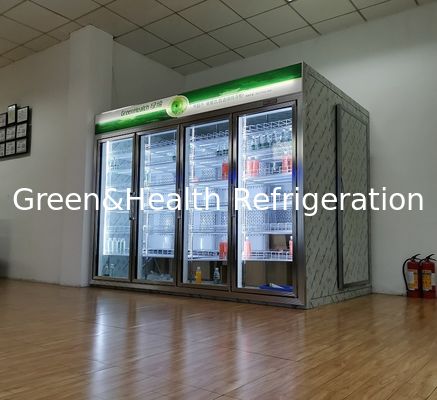 SKD Self Service Walk In Glass Door Freezer Cold Storage Chiller 60Hz