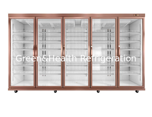 Adjustble Racks Digital Temperature 3300 L Glass Door Fridge