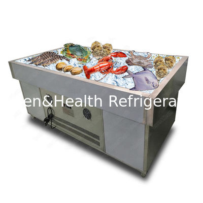 Commercial Stainless Steel R404a Supermarket Island Freezer