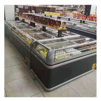 Plug In R290 Commercial 2 Meters Supermarket Display Freezer For Frozen Food