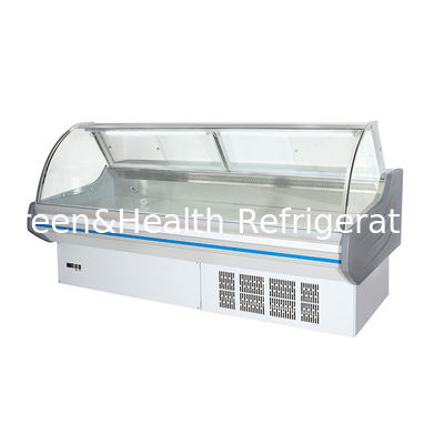 Low Energy Lighting Meat Shop Food Display Refrigerator Open Display Cooler