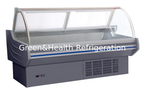 Butcher Refrigerated Meat Display Case With Rear Sliding Glass Door