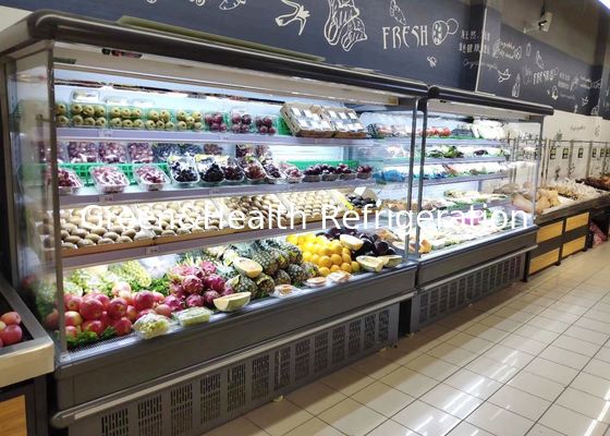 Refrigerated Drink Merchandise Open Display Chiller With LED Light