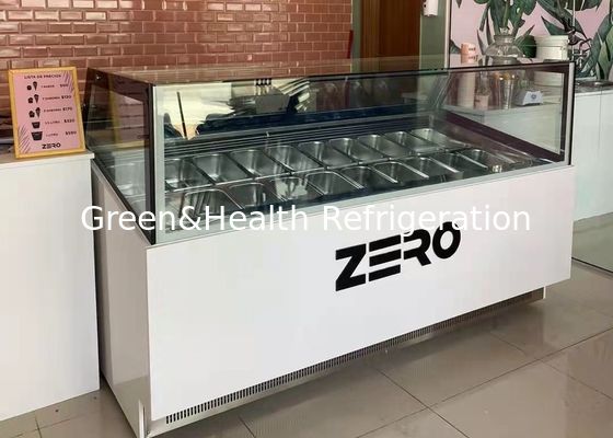 Gelato Display Cabinet Scoop Display Ice Cream Freezers With GN Pans