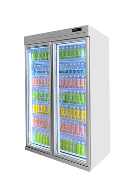 Commercial Vertical Drink Display Cooler Refrigerator for Supermarket