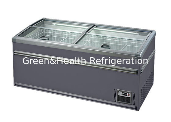 Costom Low Price Commercial Display Freezer Supermarket Island Freezer