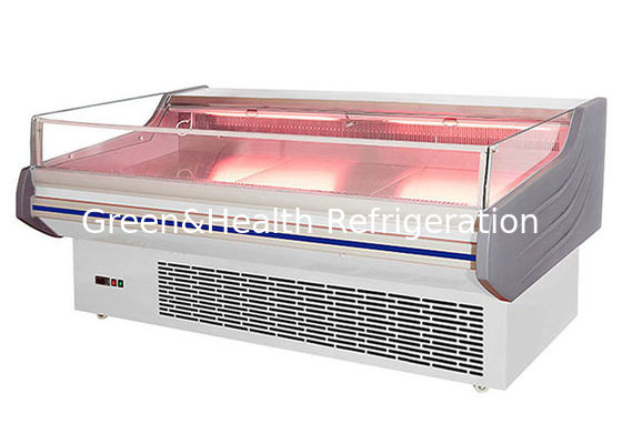 Supermarket Open Display Cooler Commercial Meat Dispaly Freezer With LED Lamp