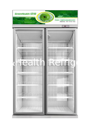 3 Section Glass Door Merchandiser Fridge Commercial Upright Fridge Refrigerated Merchandiser With Swinging Glass Door