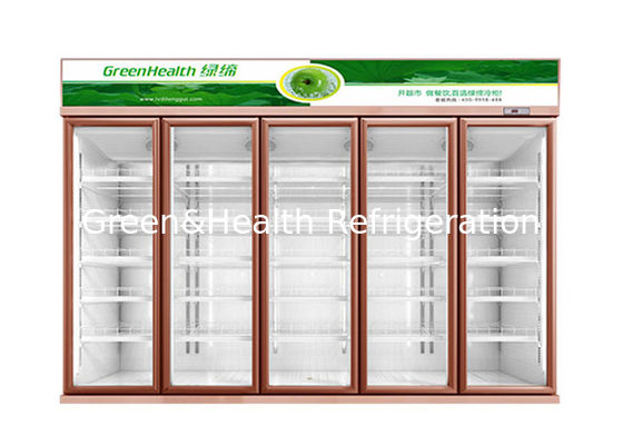 Shop Commercial Beverage Cooler 5 Glass Door Refrigerator Freezer Fan Cooling Type