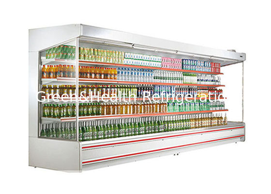 R22 Multideck Open Chiller Fruit Vegetable Open Display Cooler For Drink