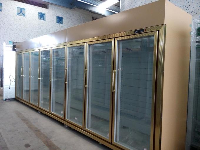18 22 ℃ Commercial Double Glass Door Freezer For Supermarket