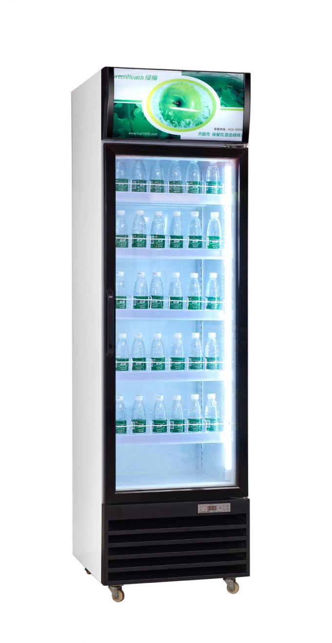 Static Cooling Single Glass Door Freezer For Beverage Display Cooler In