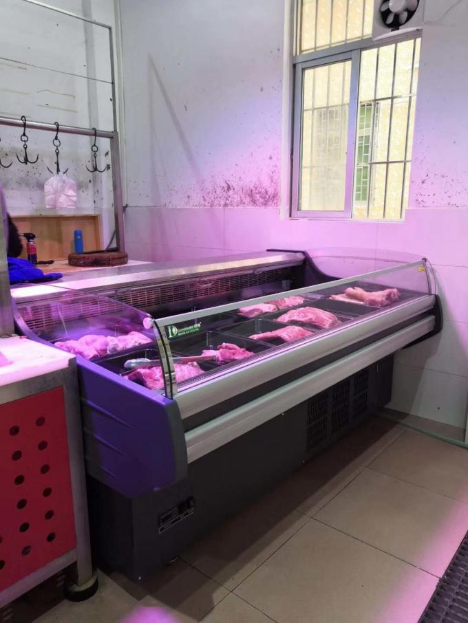 3m Fresh Meat Deli Display Refrigerator For Butchery Stop / Supermarket